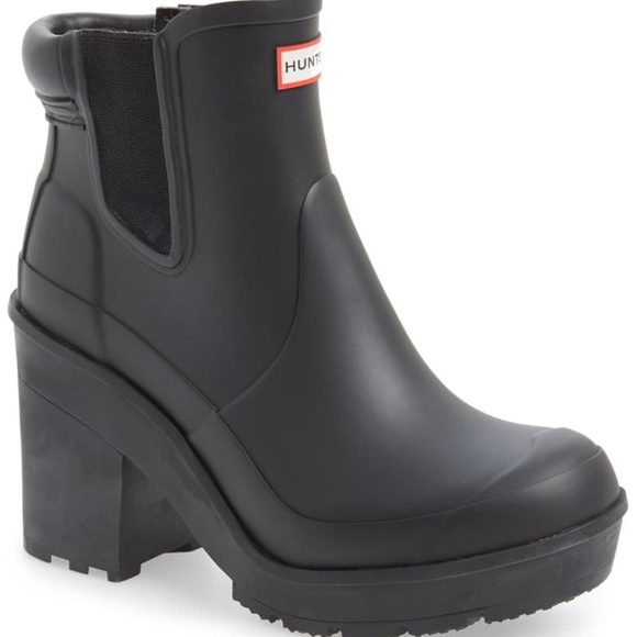 Hunter Original Block Heel Chelsea Boot - Picture 1 of 1